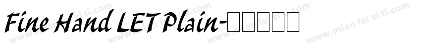 Fine Hand LET Plain字体转换